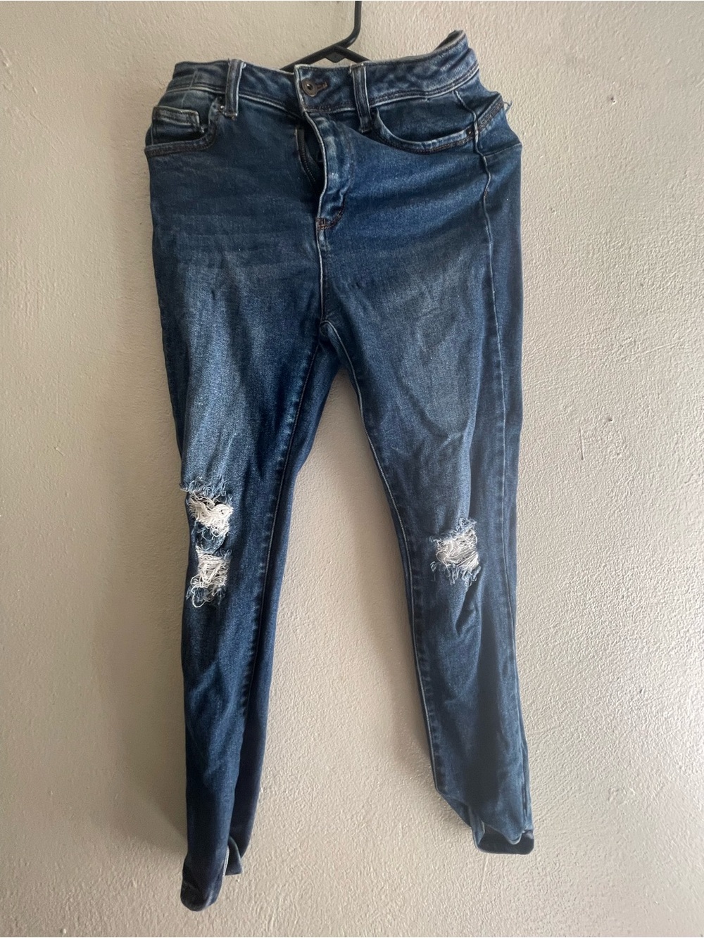 Dark Blue Distressed Women’s Jeans